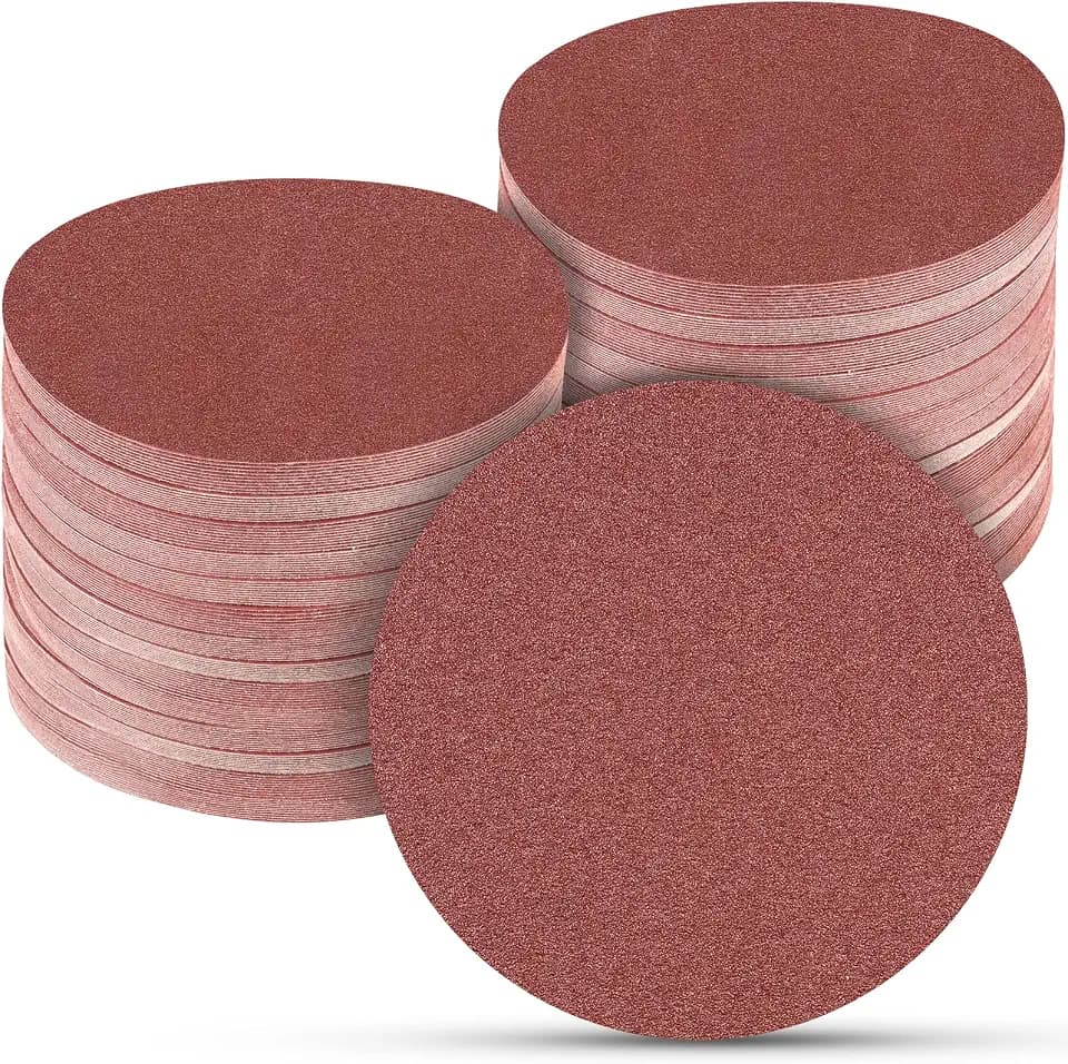 100PCS 6 Inch Sanding Discs 80 Grit Sandpaper for Orbital Sander