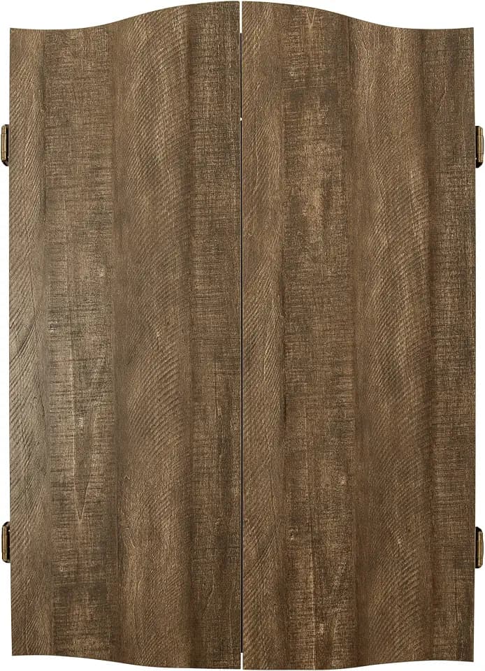 DMI Sports MI Sports Brown CricketPro Dartboard Cabinet | Designed for Arachnid 15.5” CricketPro 900, 800, 750, 650 Electronic Dartboards | Does Not Include Dartboard