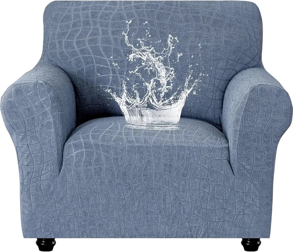 Ystyle Stretch Sofa Überzug 1 Sitzer Mit Armlehnen, Graublau