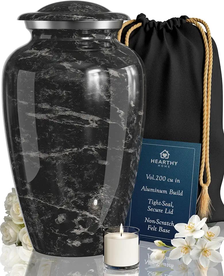 Cremation Urns for Human Ashes Adult Female & Male - Large (10.5H x 6.25W)