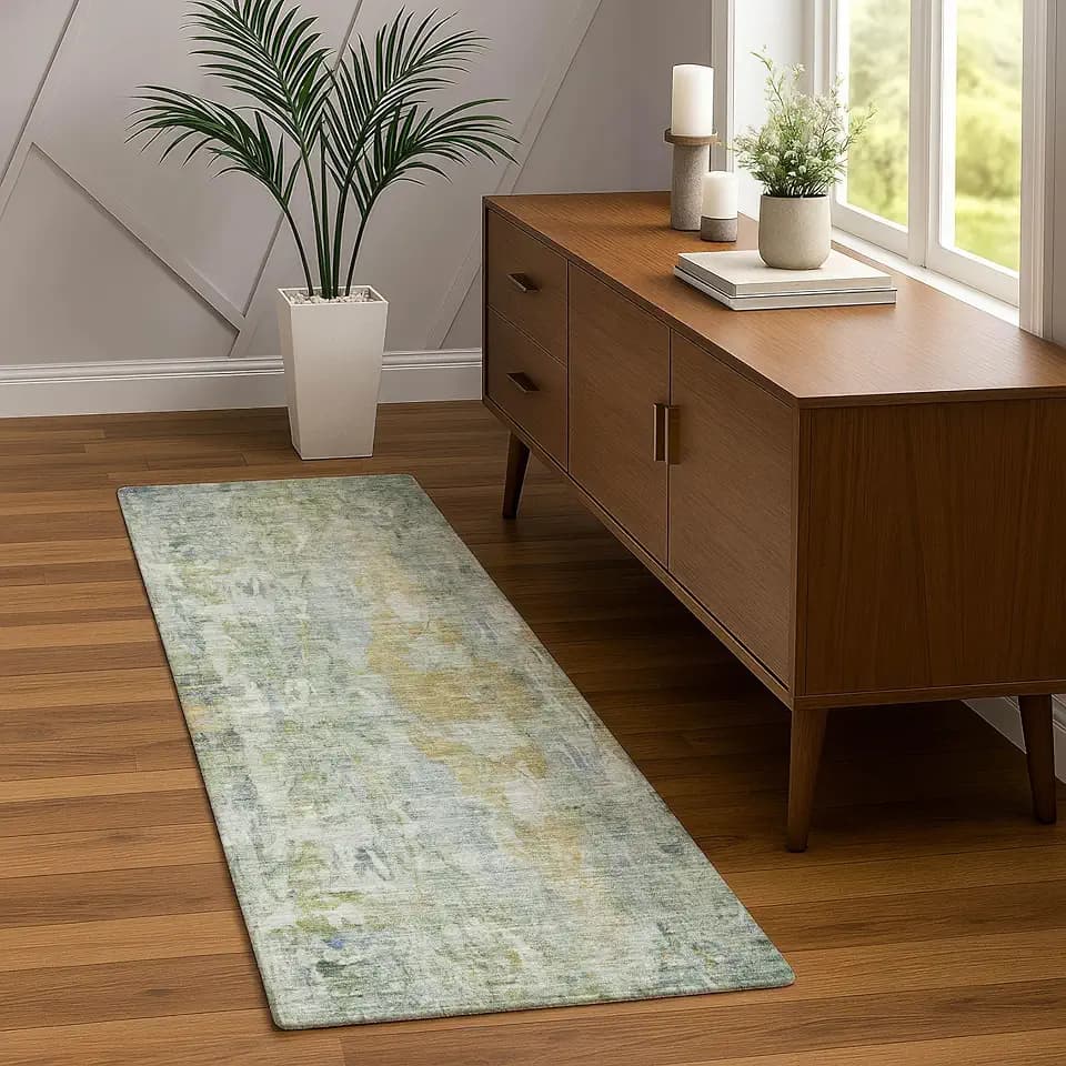 Addison Rugs Chantille ACN2310 Aloe 2'3" x 7'6" Indoor/Outdoor, Machine Washable, Easy Clean, Non Shedding, Bedroom, Living Room, Dining Room, Kitchen, Patio Runner Rug