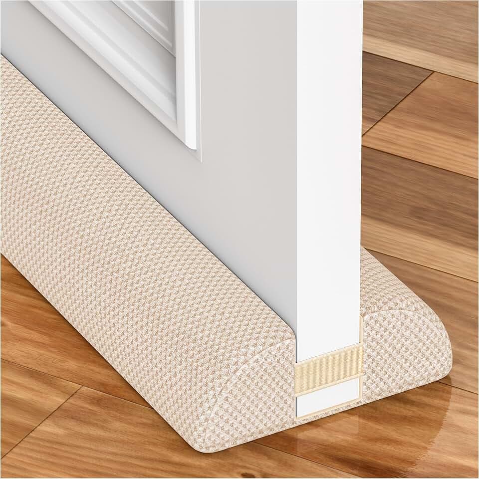 HADOR 30 Inch Door Draft Stopper, Fits 24-30" Doors, 0.5-1.7" Gaps, Beige