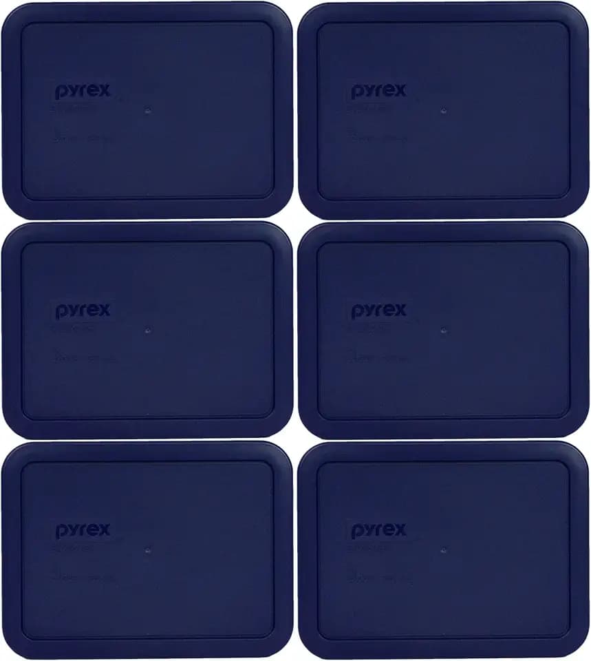 Pyrex 7210-PC (3-Cup) Blue Replacement Lid (6-Pack) - Made in USA