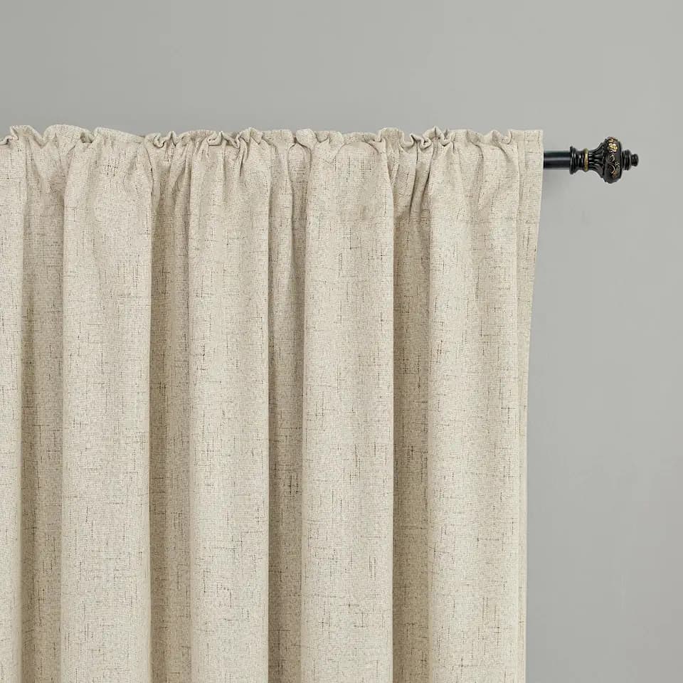 KOUFALL Thermal Curtains 63 Inch Length, Draft Blocking Energy Efficient Insulated Blackout Curtains for Summer Living Room Bedroom, Warm Beige