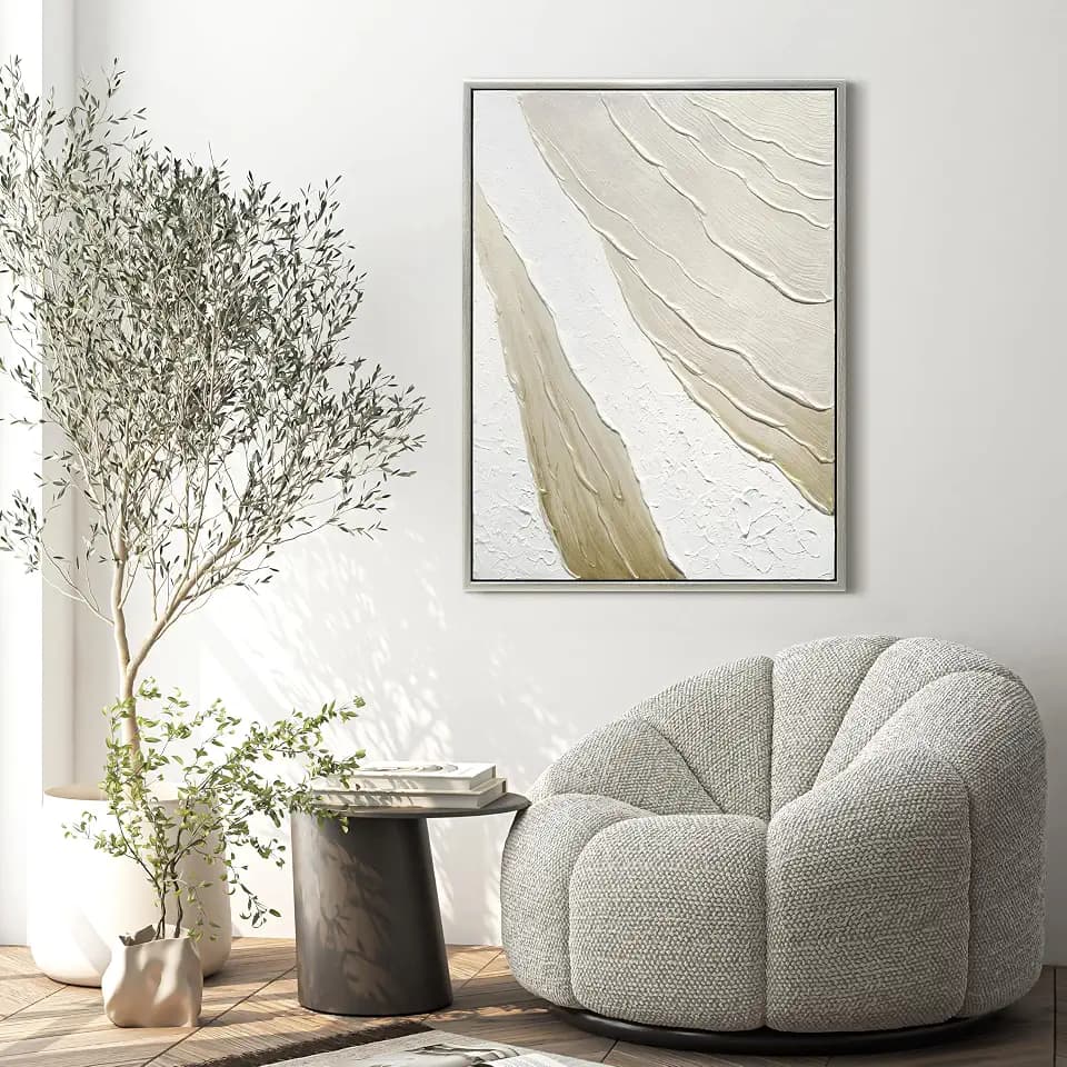 Empire Art Direct Metallic Waves Textured Hand Painted Framed Canvas Wall Art, Ready to Hang, Living Room, Bedroom & Office, 30"x40"x1.5"