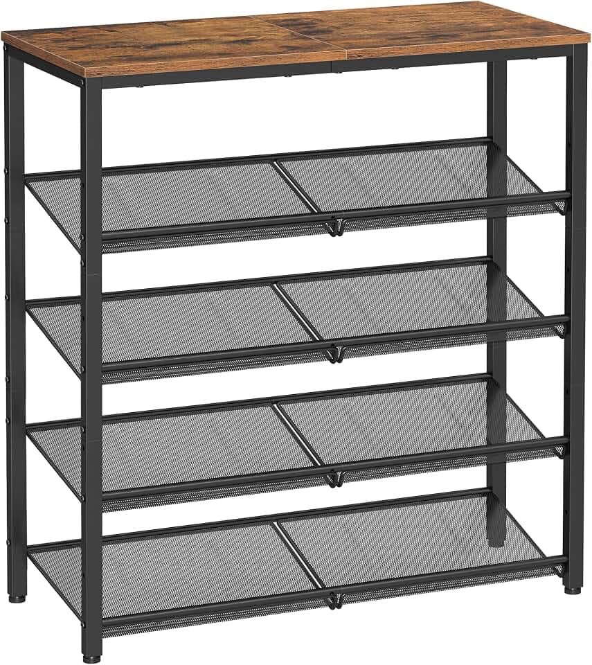 VASAGLE 5-Tier Shoe Rack, Adjustable, Freestanding