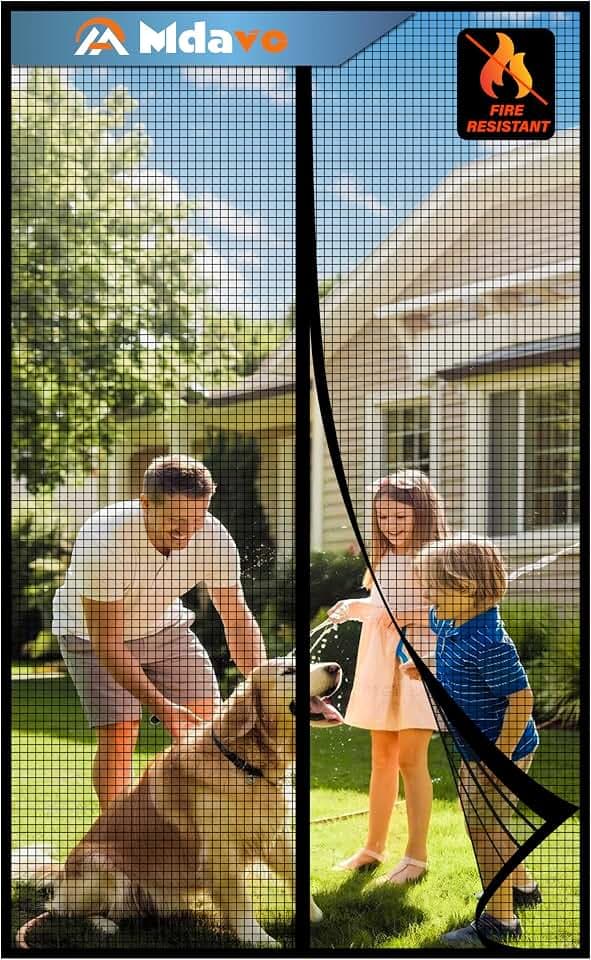 Magnetic Screen Door, Door Screen Magnetic Closure-Keeps Bugs Out Let Breeze in, Heavy Duty Mesh - Pet and Kid Friendly, Works with Front Doors, Sliding Doors Fit Door Size 36 x 80 in