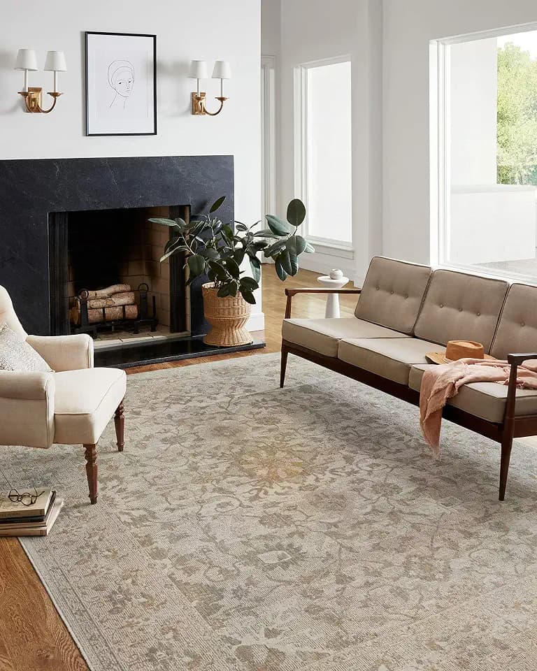 Loloi Chris Loves Julia Rosemarie Ivory/Natural 7'-10" x 10' Area Rug