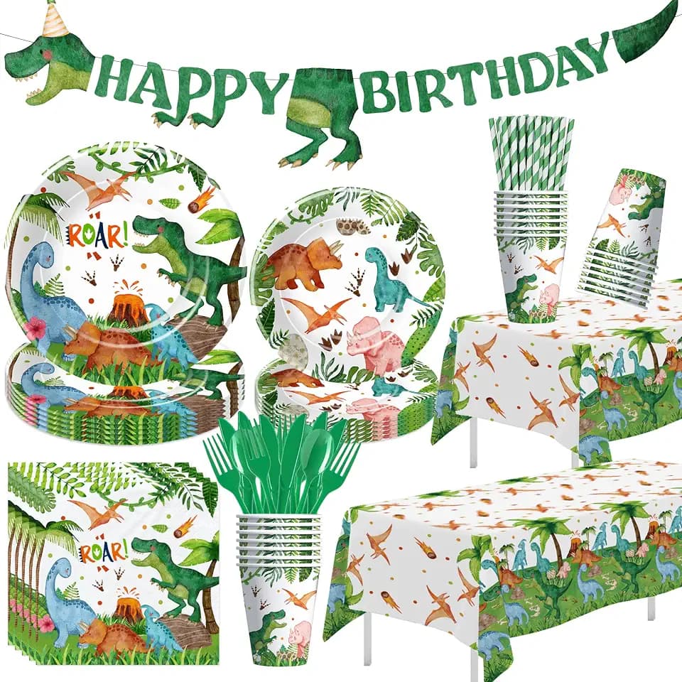 Srua Don Dinosaur Birthday Party Supplies Boy, Dino Birthday Decorations