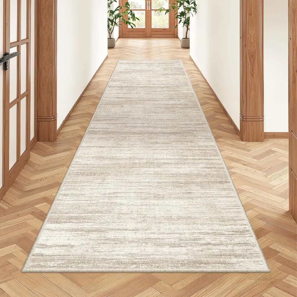 2x8 Runner Rug Non Slip,Washable Hallway Runner Rug,Brown