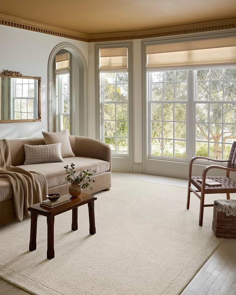 Loloi Magnolia Home Henley Ivory/Smoke 2'-3" x 3'-9" Accent Rug