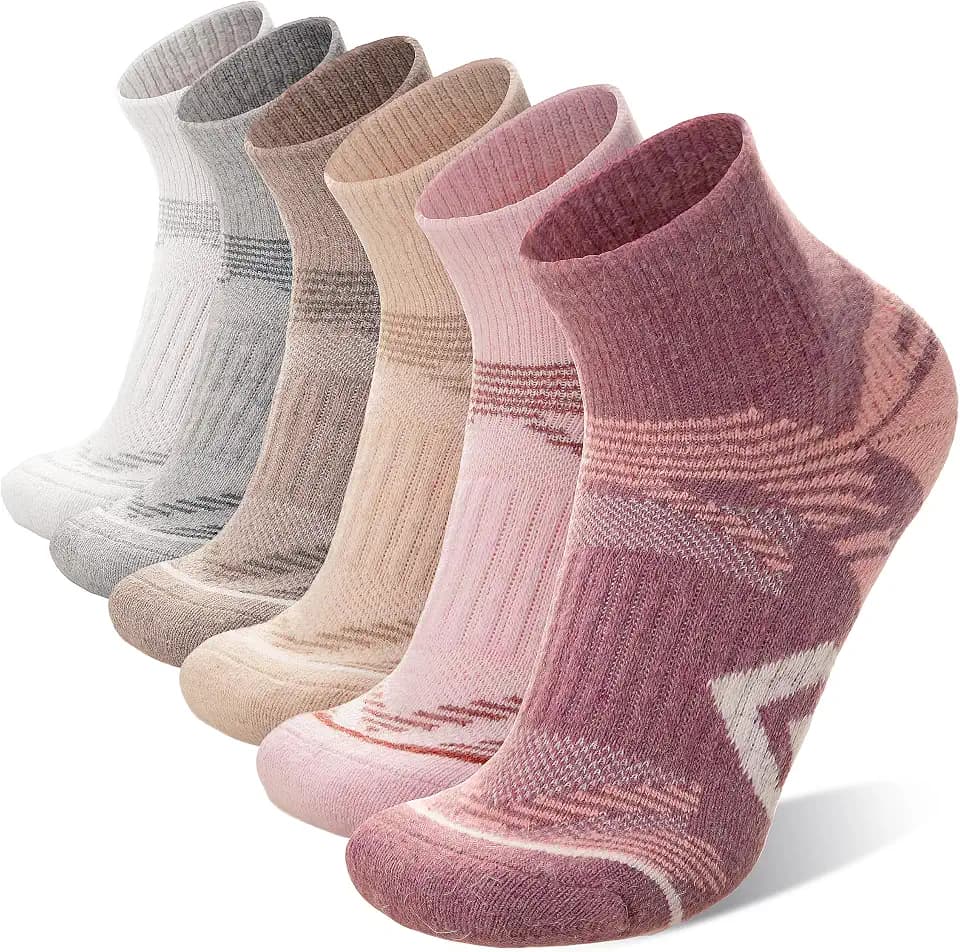 ANTSANG Merino Wool Quarter Ankle Hiking Running Socks for Women Men