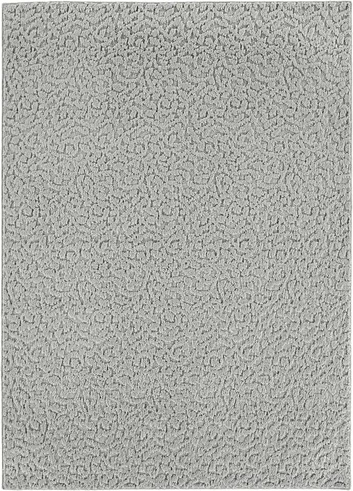 Garland Rug Ivy 9 Ft. X 12 Ft. Silver Gray Floral Solid Color Area Rug - Durable, Stylish, and Soft Rug for Living Rooms, Hallways, Bedrooms, and High-Traffic Areas