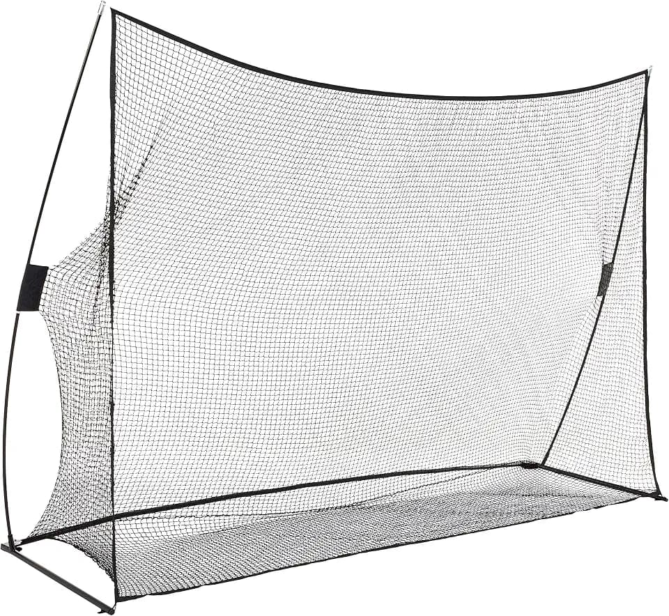 Amazon Basics Portable Golf Net, Practice Hitting Net for Indoor/Outdoor, Quick Setup, Black