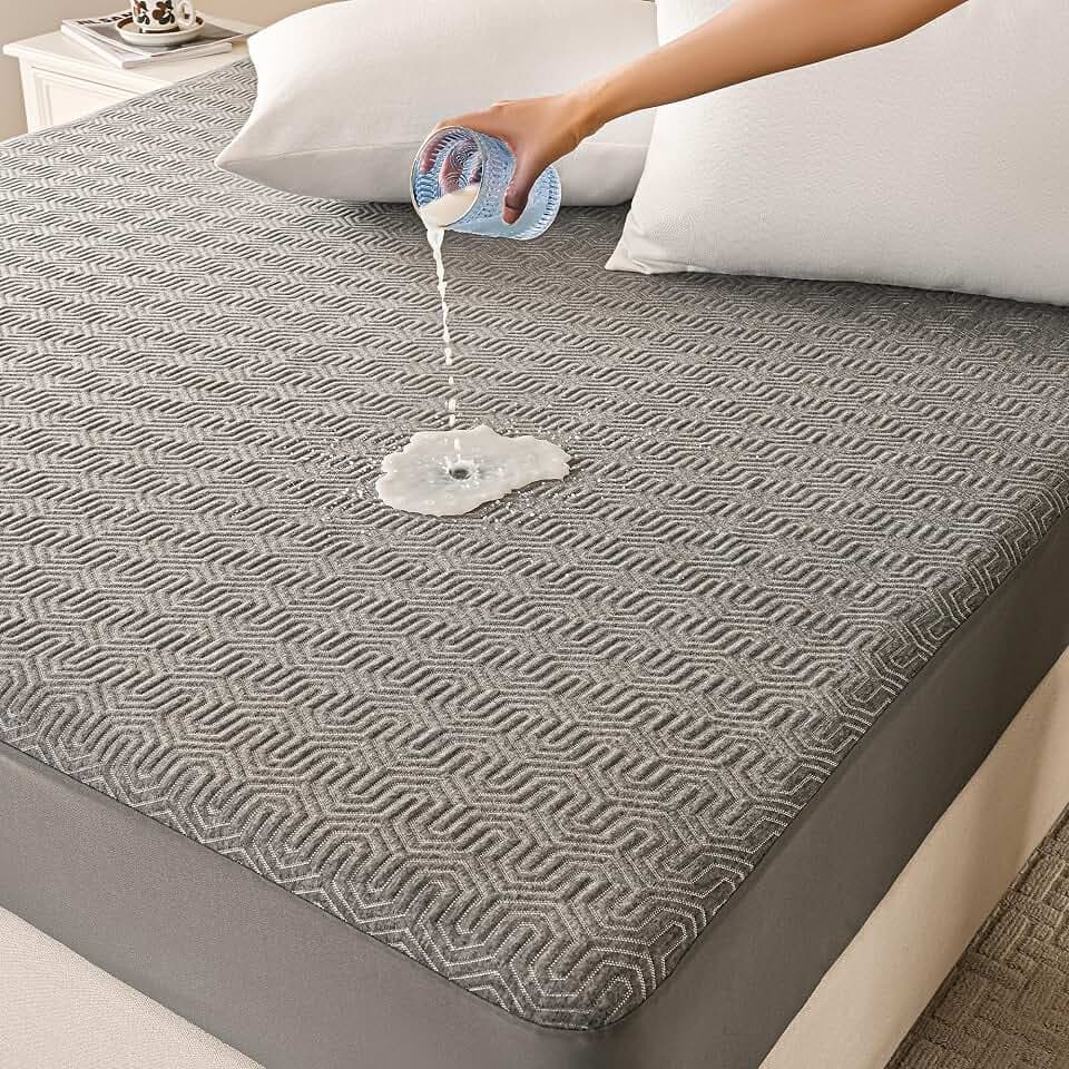 GRT Cal King Mattress Cover Waterproof, Bamboo Charcoal Fiber Mattress Pad