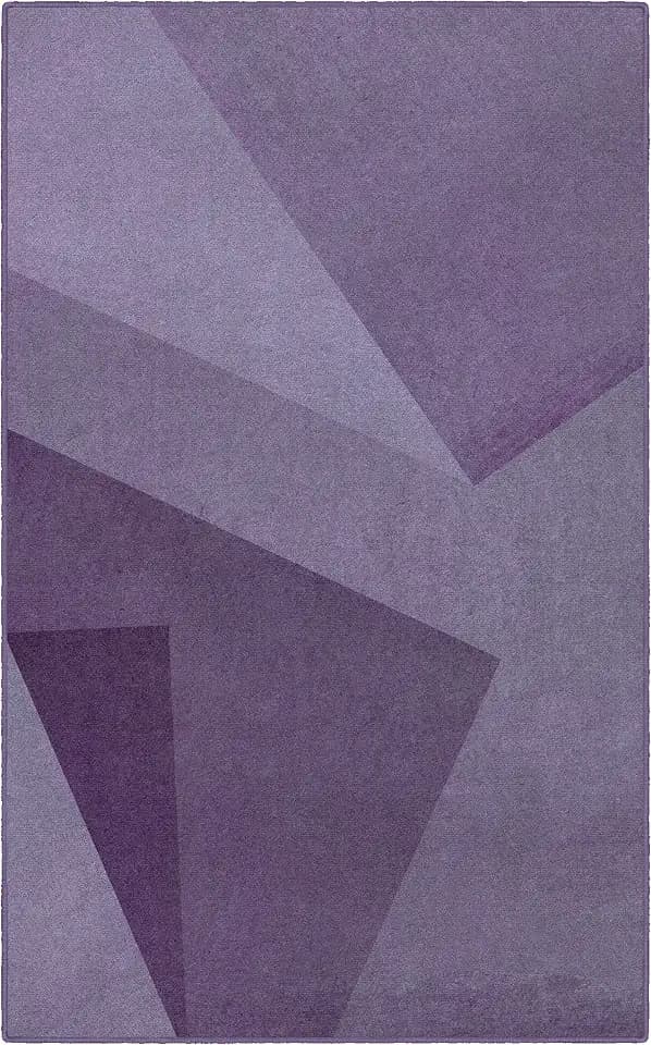 Brumlow MILLS Brooklyn Contemporary Geometric Print Pattern Area Rug for Living Room, Dining, Kitchen, Bedroom or Entryway Rug, 7'6" x 10', Purple