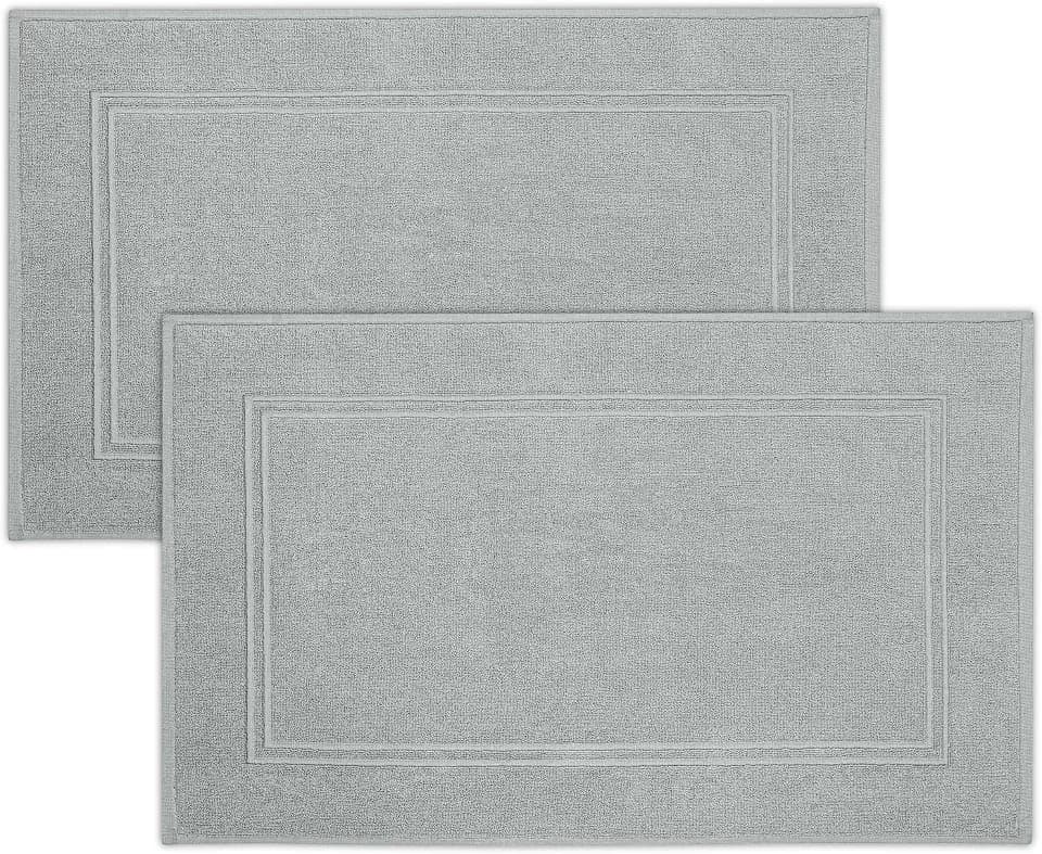 Tens Towels 2 Piece Bath Mats 20 x 32 Inches, Cool Grey