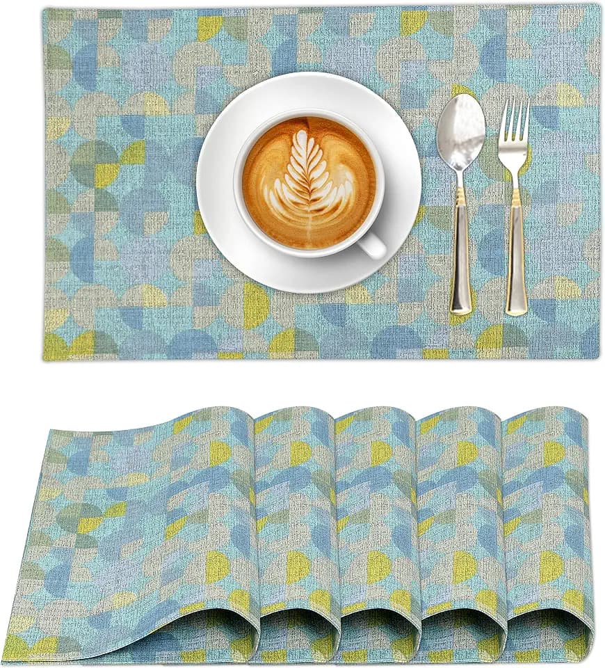 Ruvanti Placemats Set of 6, 100% Cotton Place Mats of 13"x19" – Quarterly