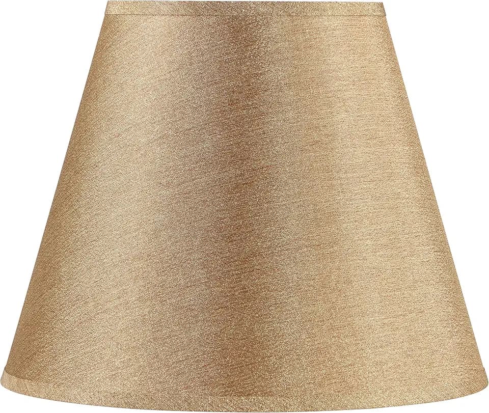 Aspen Creative 32096, Hardback Empire Transitional Spider Shade in Gold Brown with Burlap Textured Fabric, 9" Top x 16" Bottom x 13" Slant Height