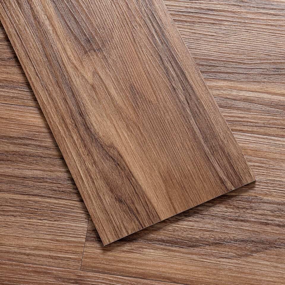 Hilarious Peel and Stick Vinyl Floor Tiles, Rustic Walnut Wood 36 PCS 54 Sq.Ft Waterproof Floor Stickers Self Adhesive Vinyl Flooring Stick on Floor Tiles Vinyl Plank Bathroom, Kitchen, Living Room RV