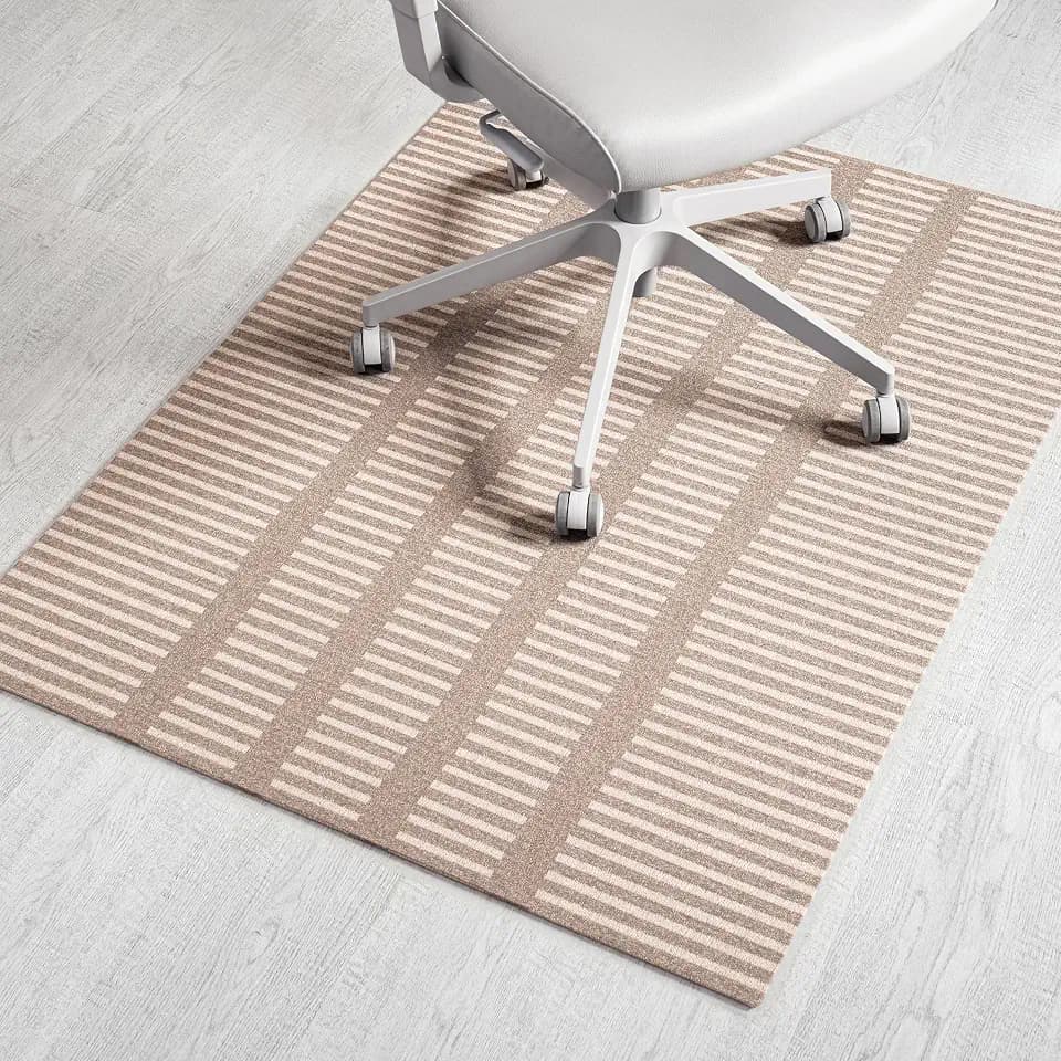 Anji Mountain 48" x 36" Rug'd Office Chair Mat for Carpet & Hardwood Floor