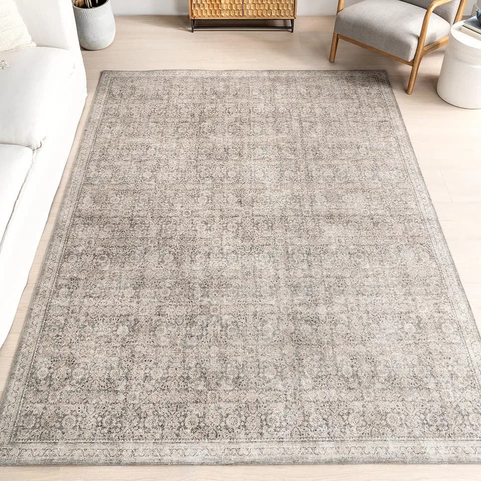nuLOOM Cally Grey Medallion Power Loomed Area Rug, 10' x 13'