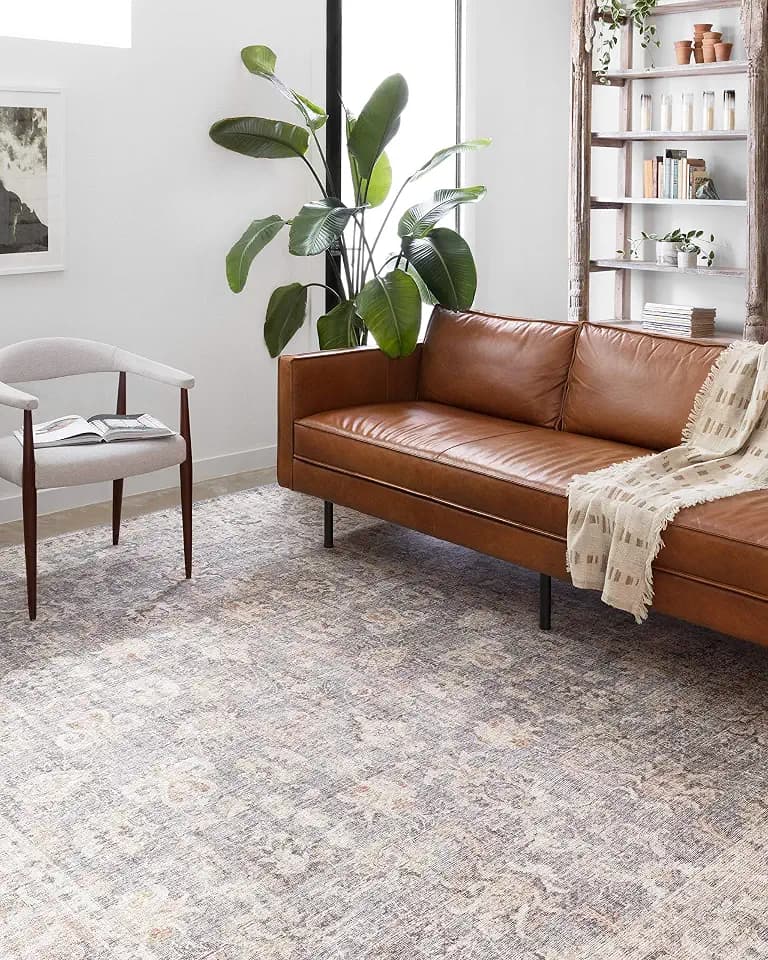 Loloi Skye Grey/Apricot 9'-0" x 12'-0" Area Rug