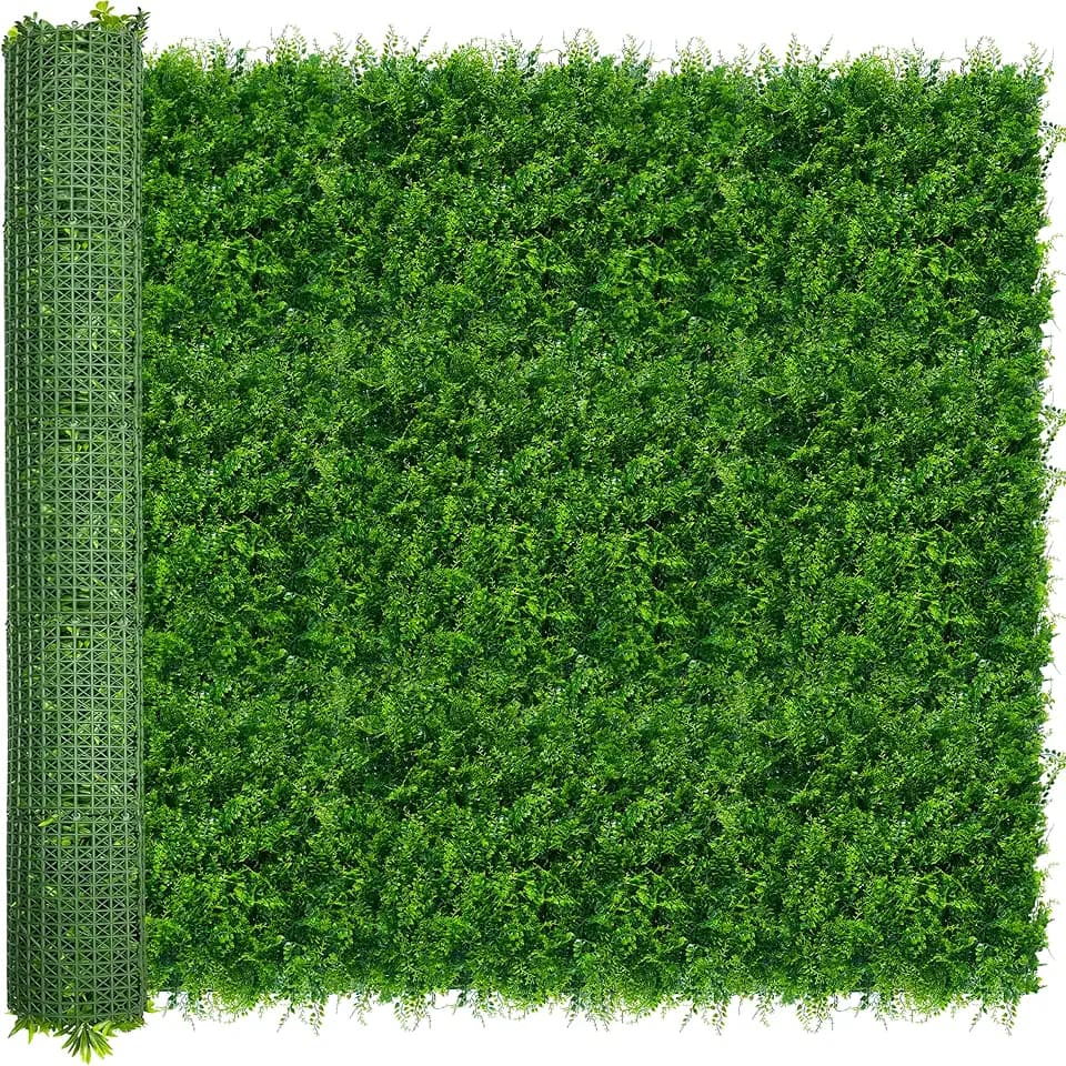 ODTORY Artificial Plants Hedge Grass Wall Panels: 68x120 Inch (56.7 sqft)