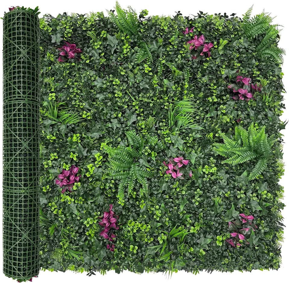 Faux Greenery Grass Wall Boxwood Plant Panel: 48"x120"(40SQFT