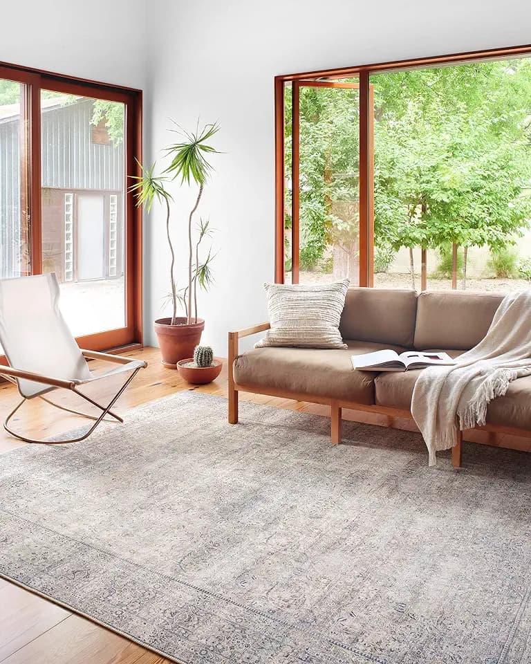 Loloi Wynter Silver/Charcoal 7'-6" x 9'-6" Area Rug