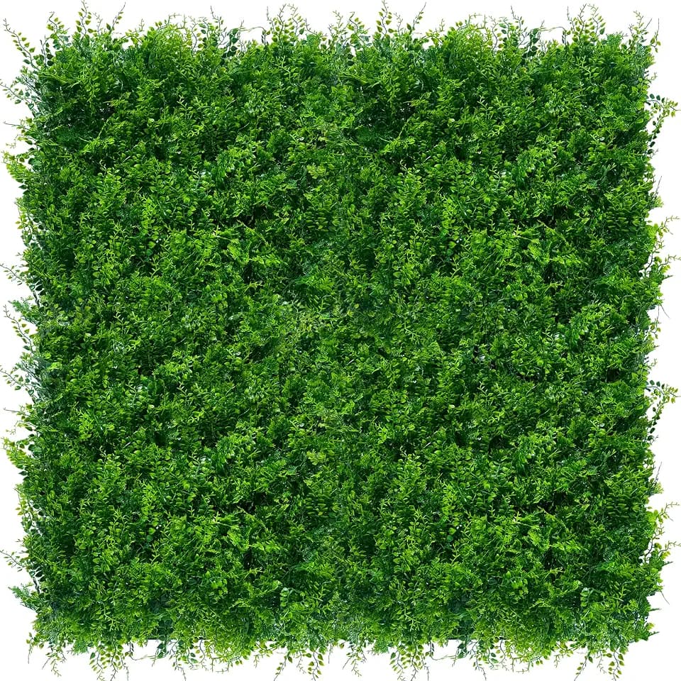 ODTORY Artificial Plants Hedge Grass Wall Panels: 20x20 Inch 12P(33.5 SQFT)