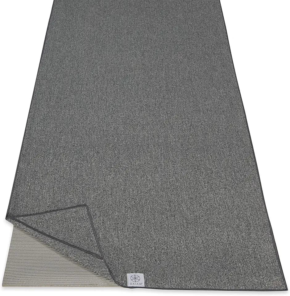 Gaiam Stay-Put Yoga Mat Towel, Non-Slip, Corner Pockets