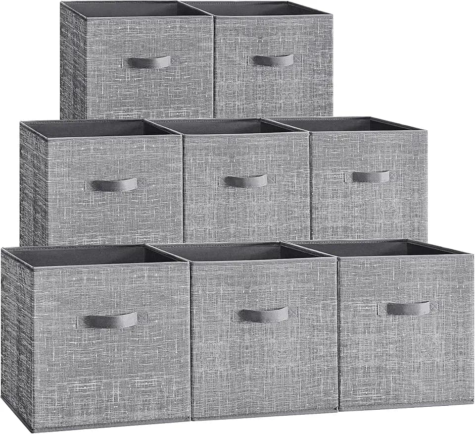 SONGMICS Storage Cubes, Set of 8, 13-Inch Foldable Closet Organizers