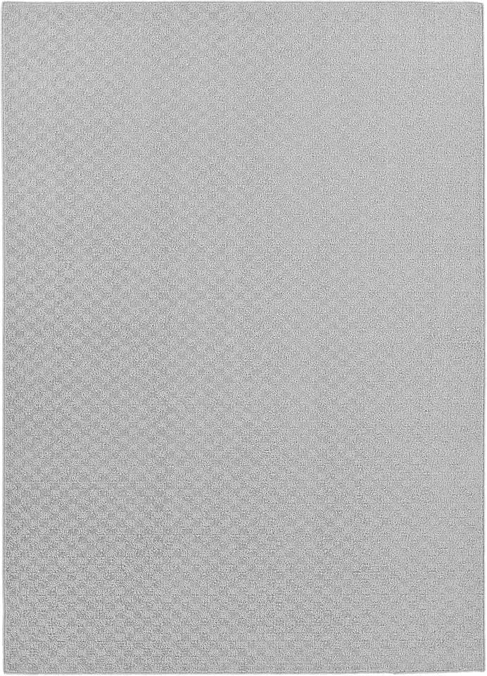 Garland Rug Medallion 8' x 10' Silver Non Slip Polypropylene Area Rug- Ideal for Living Rooms & Hallways, Stylish & Durable for High-Traffic Areas