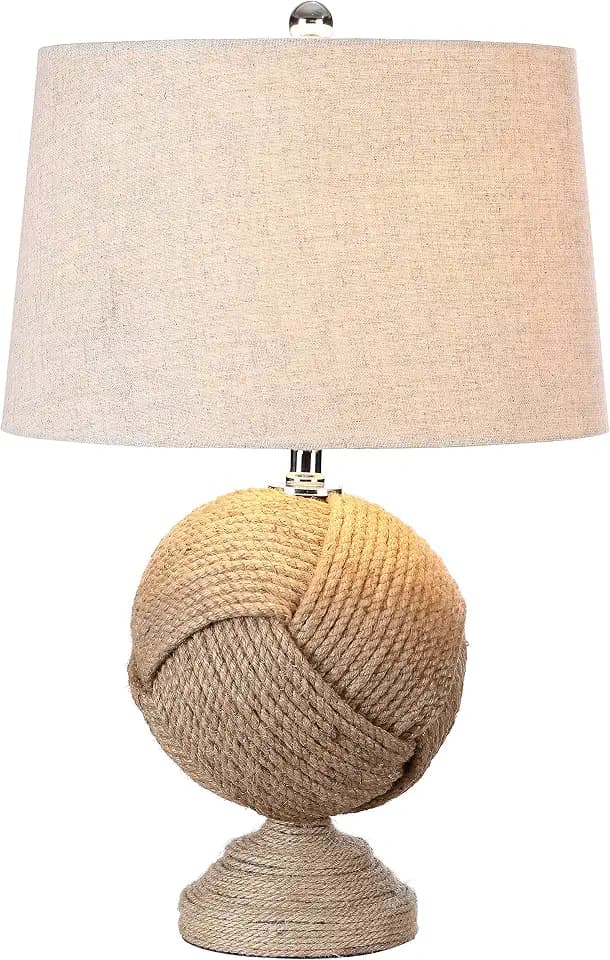 JONATHAN Y Monkey's Fist Knotted Rope LED Table Lamp 24", Brown