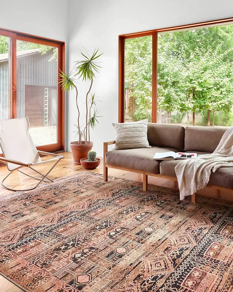 Loloi Layla Mocha/Blush 9'-0" x 12'-0" Area Rug